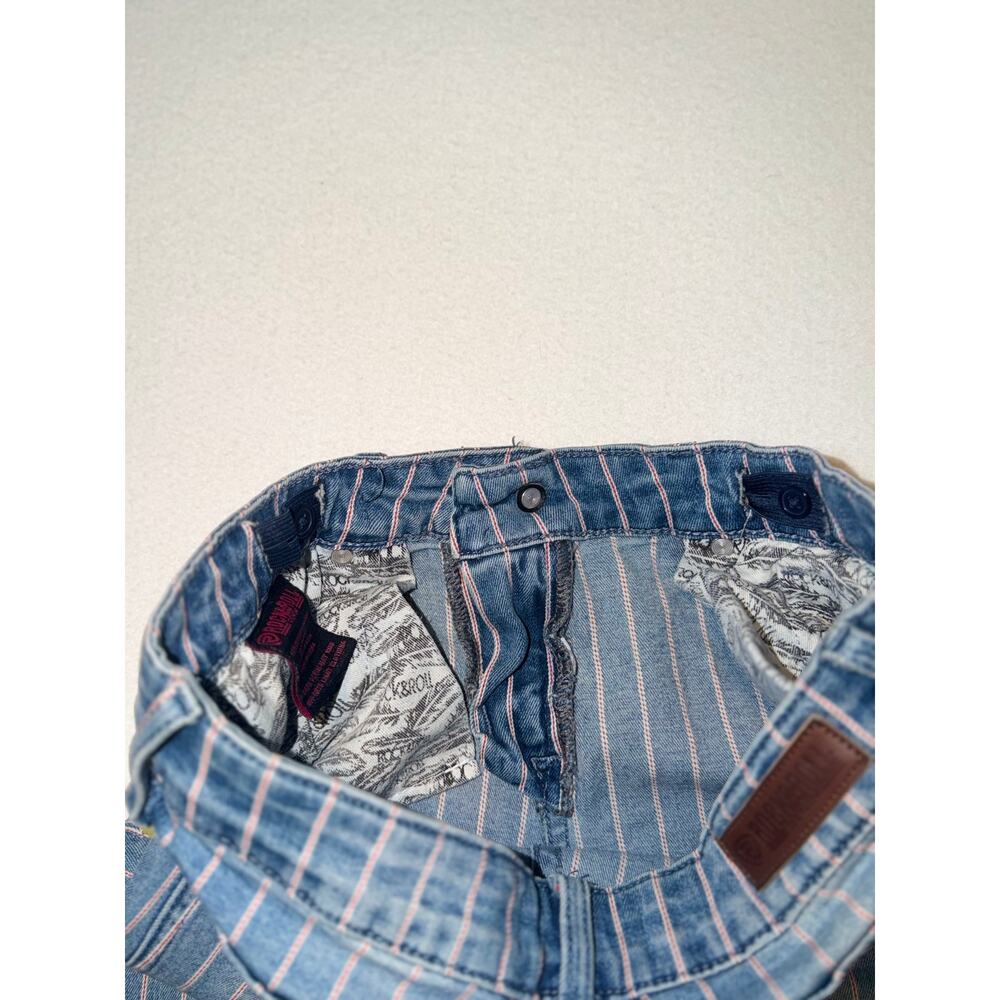 Rock & roll denim girls striped flare trouser with adjustable waistband - Picture 8 of 16